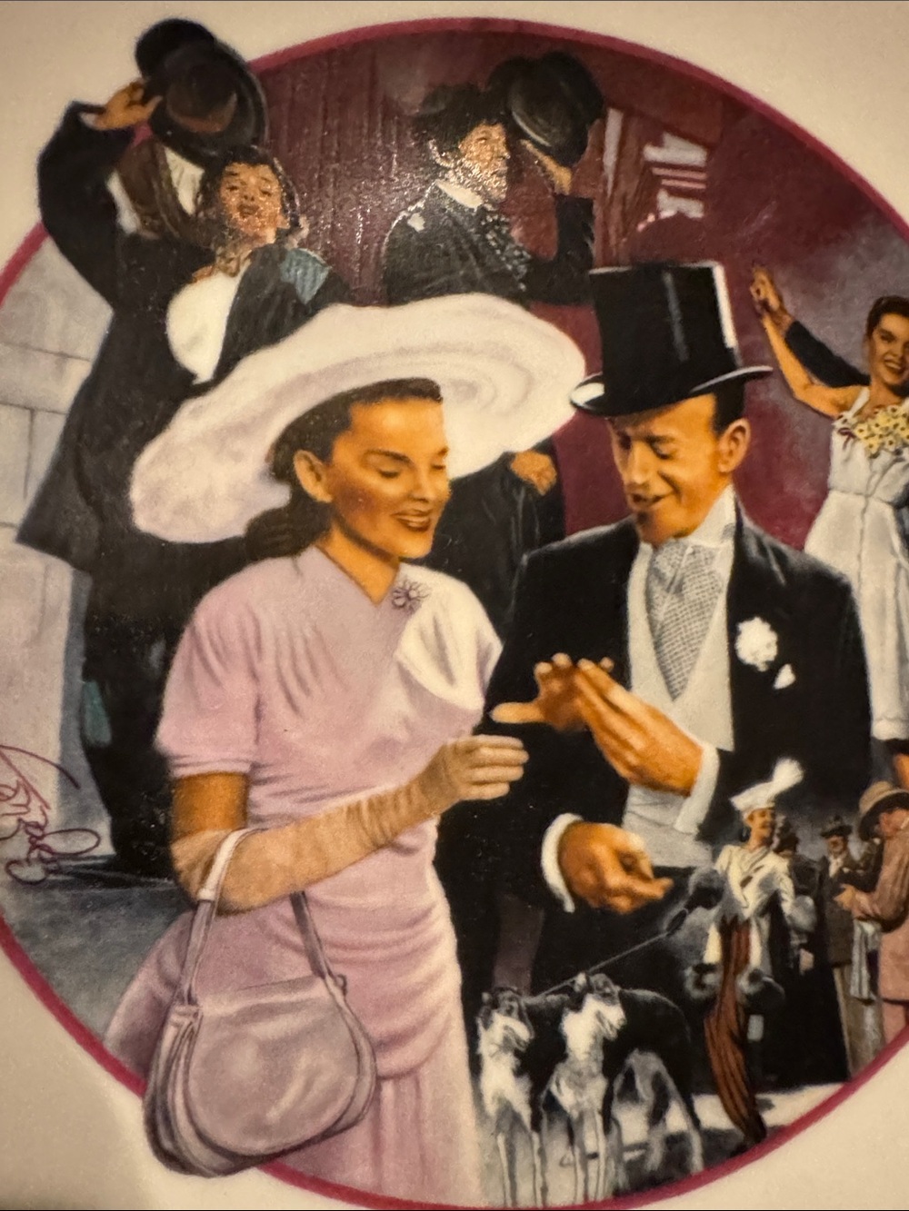 Vintage 1986 Avon Images Of Hollywood Porcelain Plate Easter Parade - Picture 4 of 5